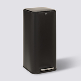 Poubelle métal 30l, noir Delta