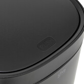 Poubelle métal 50l avec ouverture pression, noir 