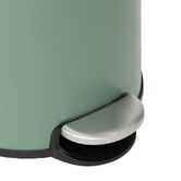 Poubelle ronde soft close couvercle bambou 30l, vert 