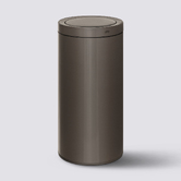 Poubelle automatique métal 40l, noir Delta