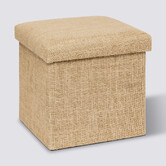 Pouf de rangement 31x31 cm, toile de jute Mix'n modul