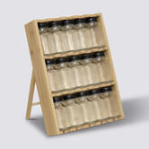 Présentoir à épices 15 pots, bambou Bambou