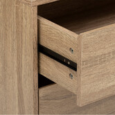 Dressing 3 tiroirs avec penderie, effet bois Dolo