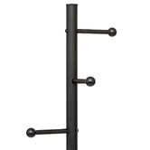 Porte-manteaux 8 crochets 173cm, noir 