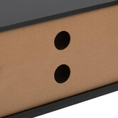 Meuble tv 3 portes sof close, effet bois et noir Chevrons