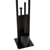 Dérouleur avec réserve et brosse, noir Glass