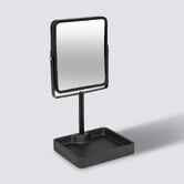 Miroir pivotant, 30x15,2 cm, noir Glass