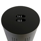 Corbeille à linge, métal et bois, 45l - noir Glass