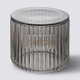Pot à cotons, gris Glass