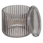 Pot à cotons, gris Glass