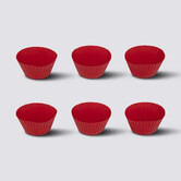 6 moules à muffins, silicone 