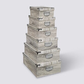 6 boites de rangement, multicolore Box'