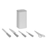 Bloc 4 couteaux et ciseaux, manche bambou Sensia