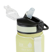 Bouteille avec paille en silicone intégrée - 1l 