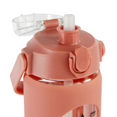 Bouteille verre et silicone + paille et housse - 1l 