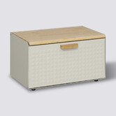 Boite à pain métal et bambou 35,5 cm, noir Sensia