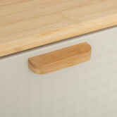 Boite à pain métal et bambou 35,5 cm, noir Sensia