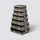 6 boites de rangement, multicolore Box'