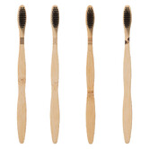 Lot de 4 brosses à dents, bambou