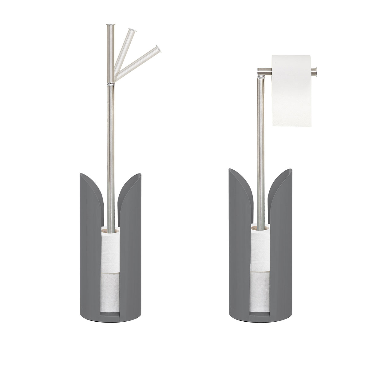 Dérouleur tige flexible métal, gris Colorama