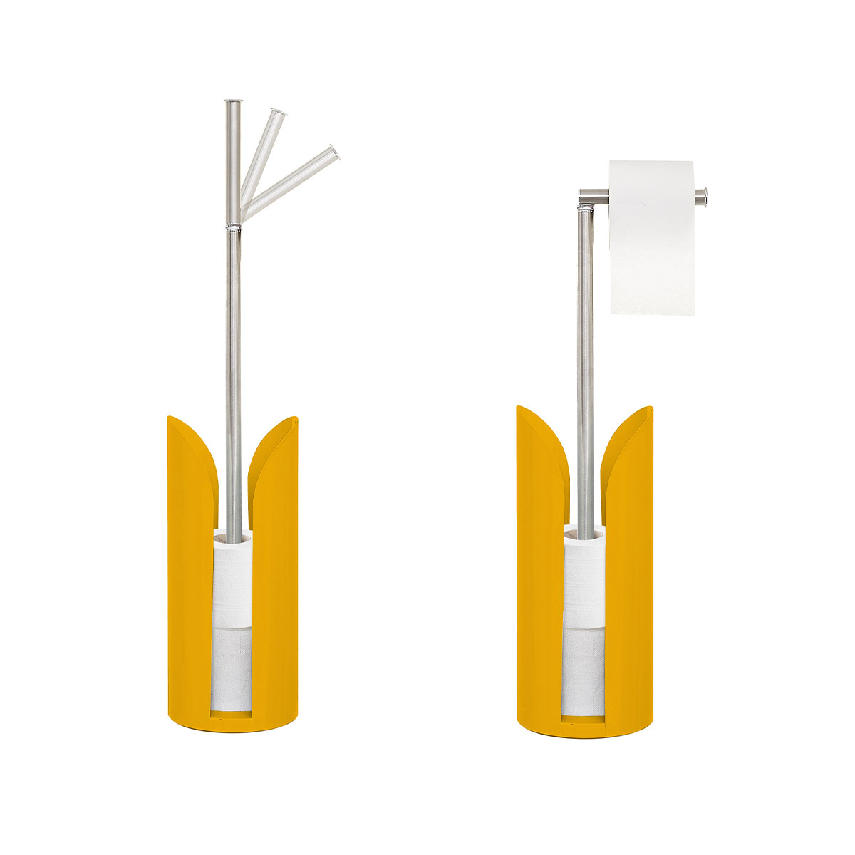 Dérouleur tige flexible métal, jaune Colorama