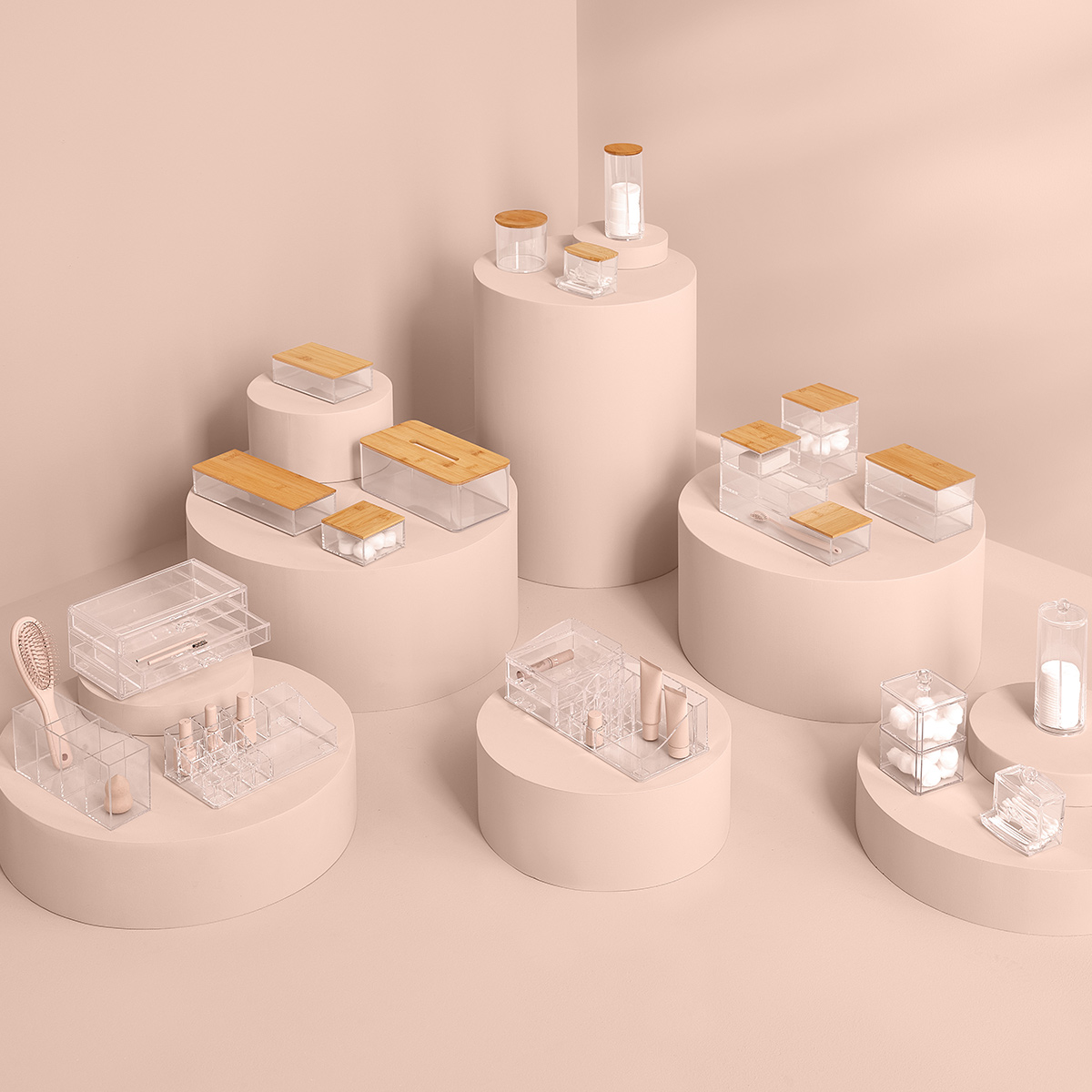 Distributeur de cotons-tiges, transparent Selena