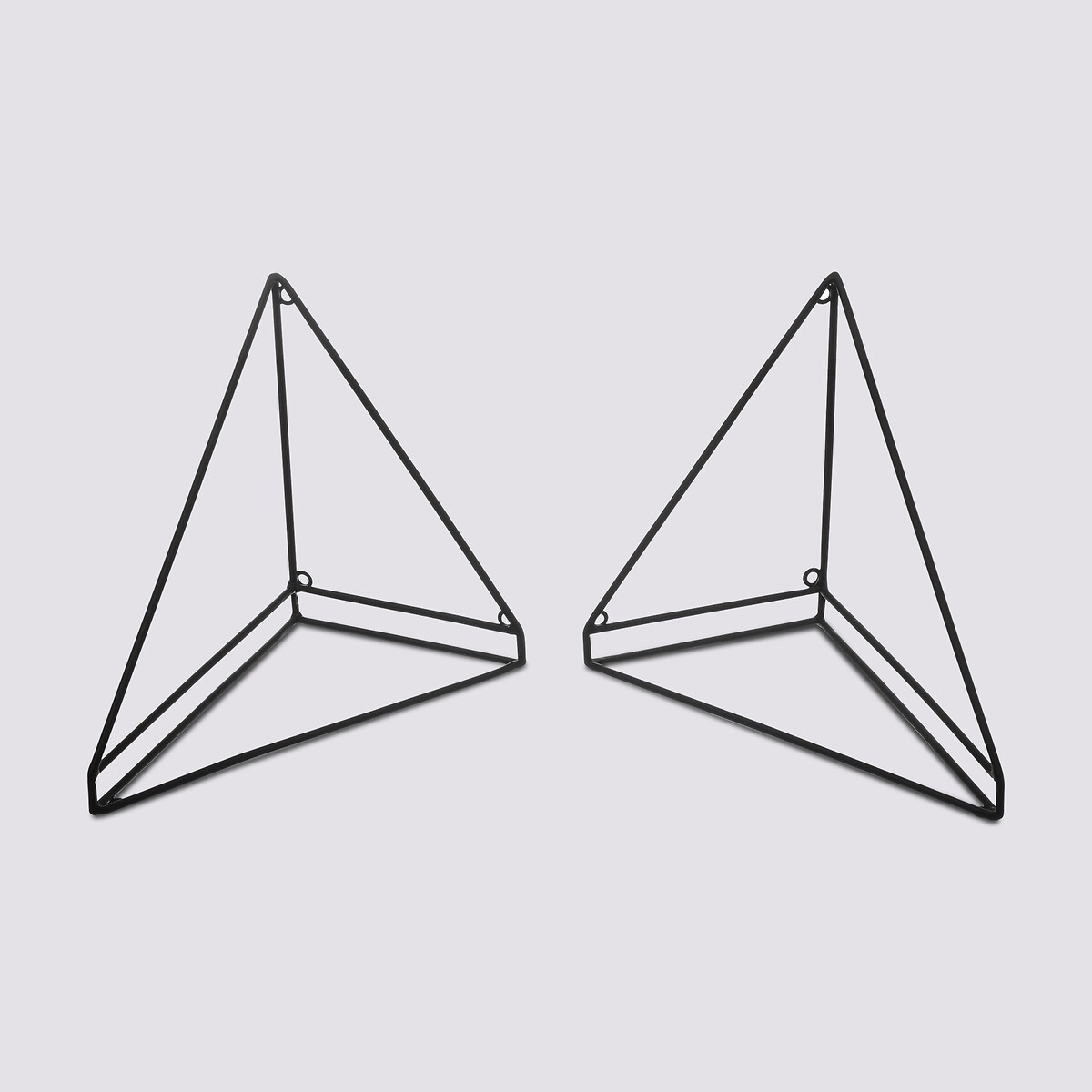 2 équerres métal filaire, noir Twinfix