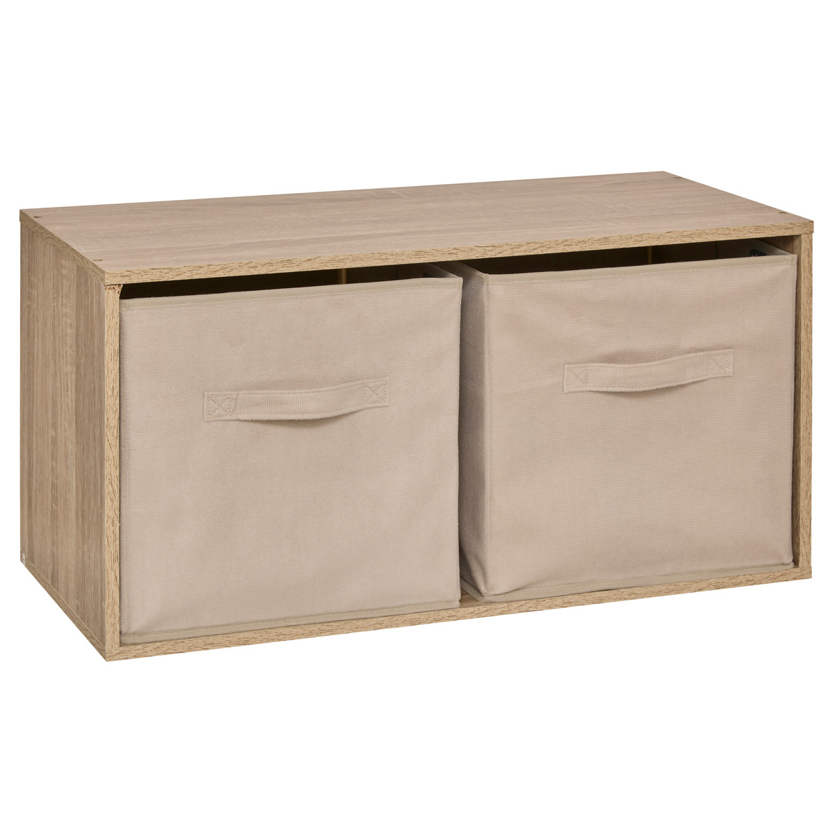 Étagère rectangulaire haut, effet chêne naturel Mix'n modul