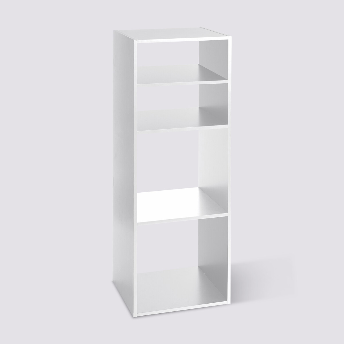 Étagère colonne 4 cases, blanc Mix'n modul