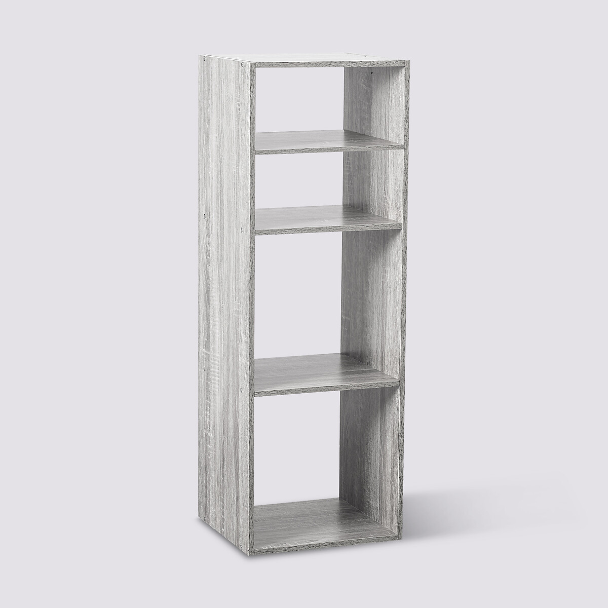 Étagère colonne 4 cases, effet chêne gris Mix'n modul