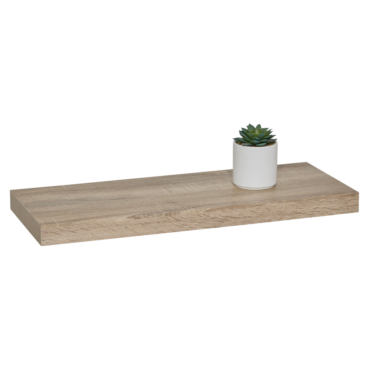Étagère murale 60cm, effet bois naturel Fixy