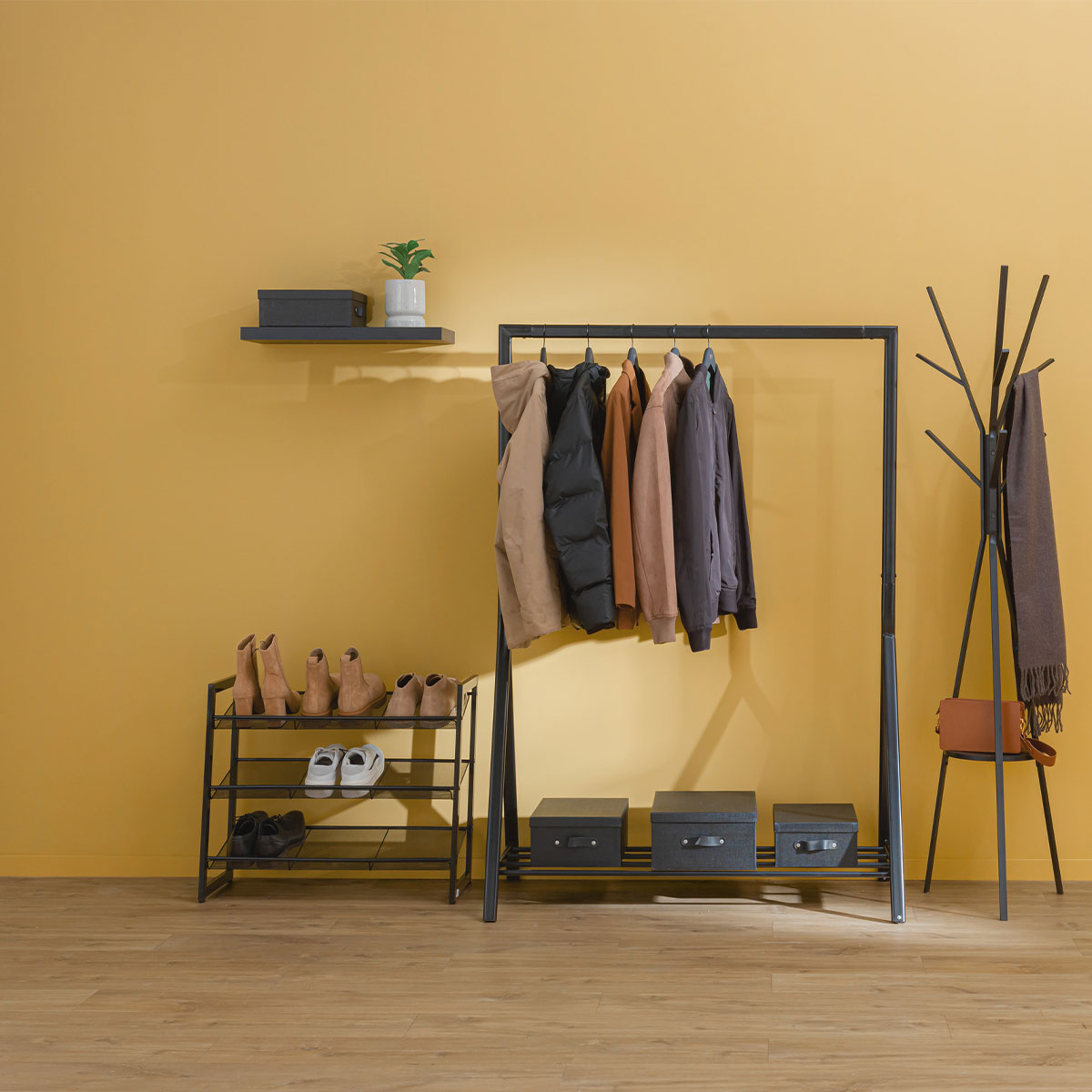 Étagère murale 60cm, noir Fixy