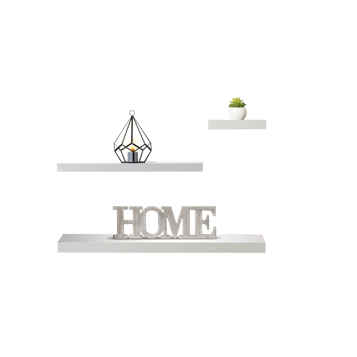 Étagère murale 80cm, blanc Fixy