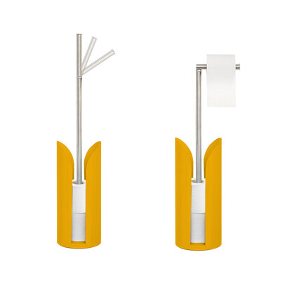 Dérouleur tige flexible métal, jaune Colorama