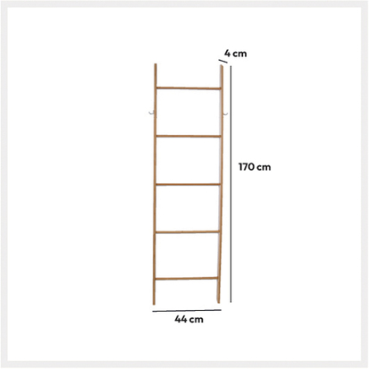 Échelle porte-serviette 5 niveaux Bambou