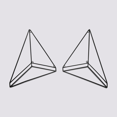 2 équerres métal filaire, noir Twinfix