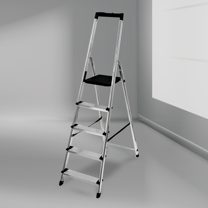 Escabeau pliable en aluminium 5 marches 