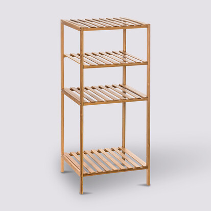 Étagère colonne 3 niveaux, bambou Mix'n modul