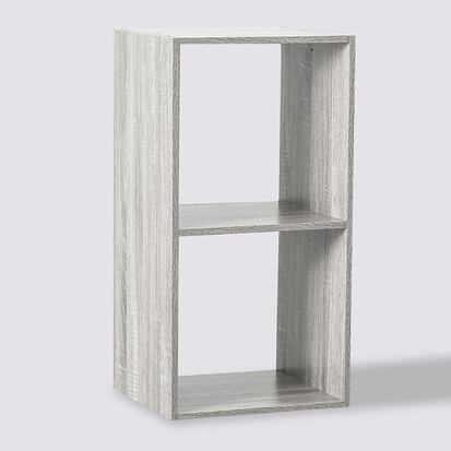 Étagère 2 cases, effet chêne gris Mix'n modul