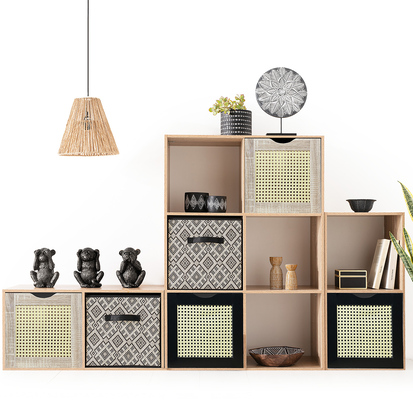 Étagère 2 cases, effet chêne gris Mix'n modul