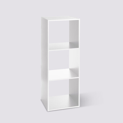 Étagère colonne 3 cases, blanc Mix'n modul