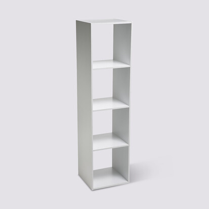 Étagère colonne 4 cases, blanc Mix'n modul
