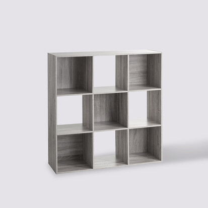 Étagère 9 cases, effet chêne gris Mix'n modul