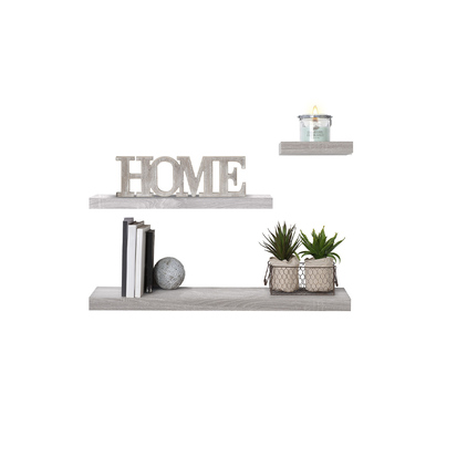 Étagère murale 23,5cm, effet chêne gris Fixy