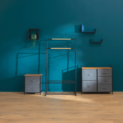 3 petites étagères murales cube, noir Fixy