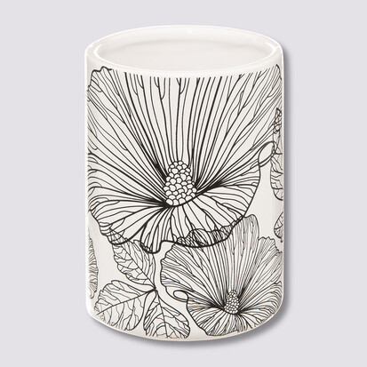 Gobelet, noir et blanc Blackflora