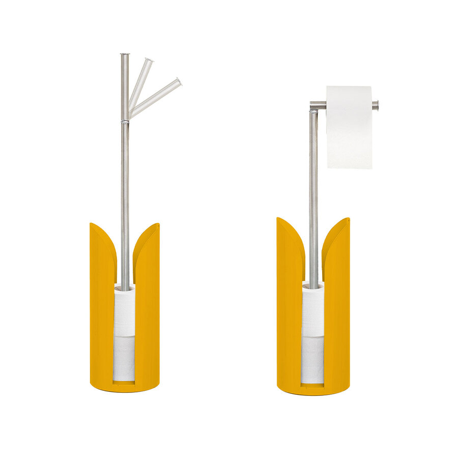 Dérouleur tige flexible métal, jaune Colorama