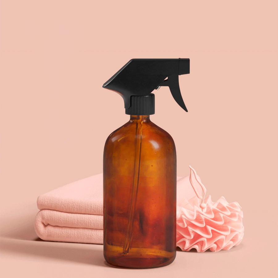 Distributeur de savon spray 450ml, marron 