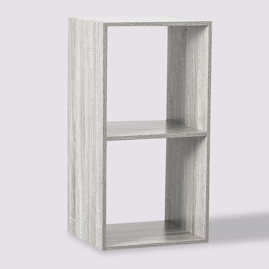 Étagère 2 cases, effet chêne gris Mix'n modul