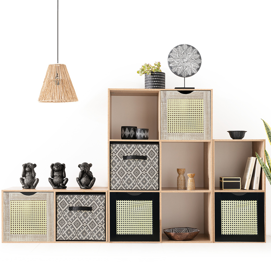 Étagère 2 cases, effet chêne gris Mix'n modul